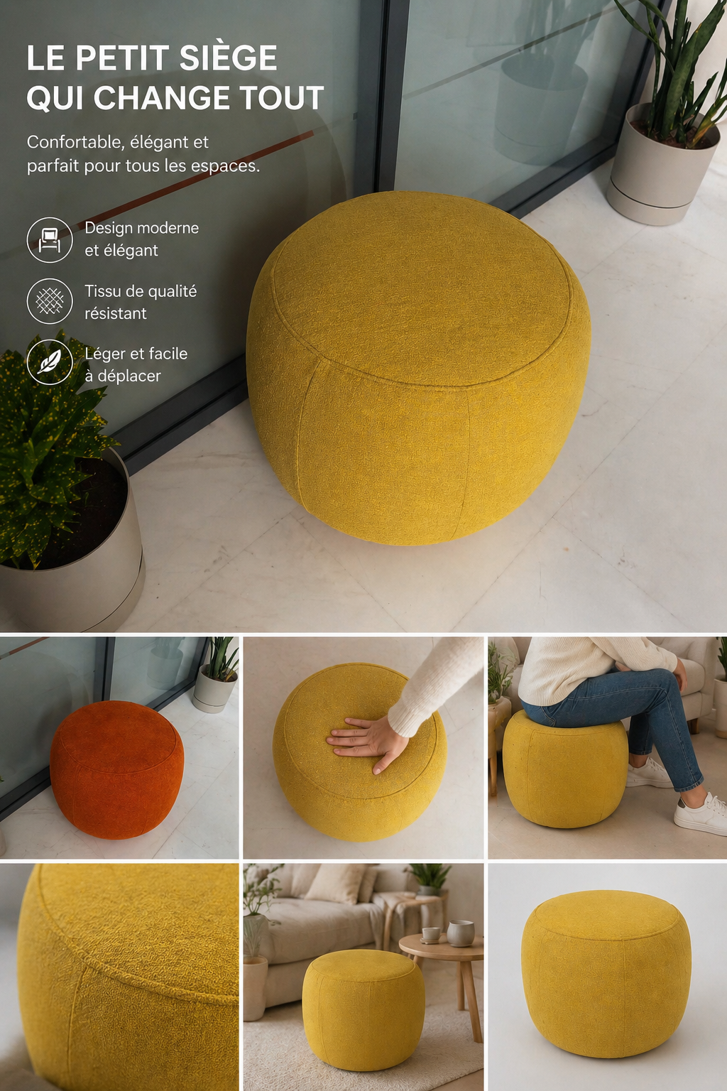 Le petit siège confortable et élégant